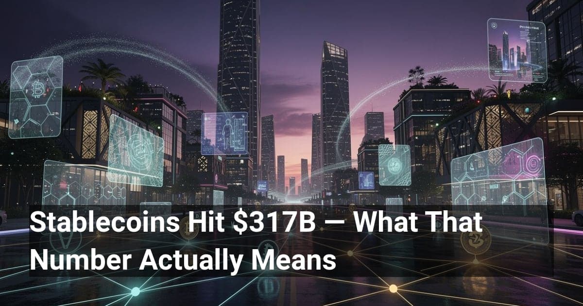Stablecoins Hit $317B — What That Number Actually Means